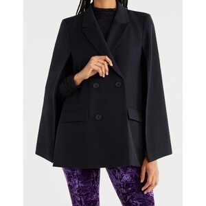 Scoop Womens Cape Blazer Black Size XS (0-2)